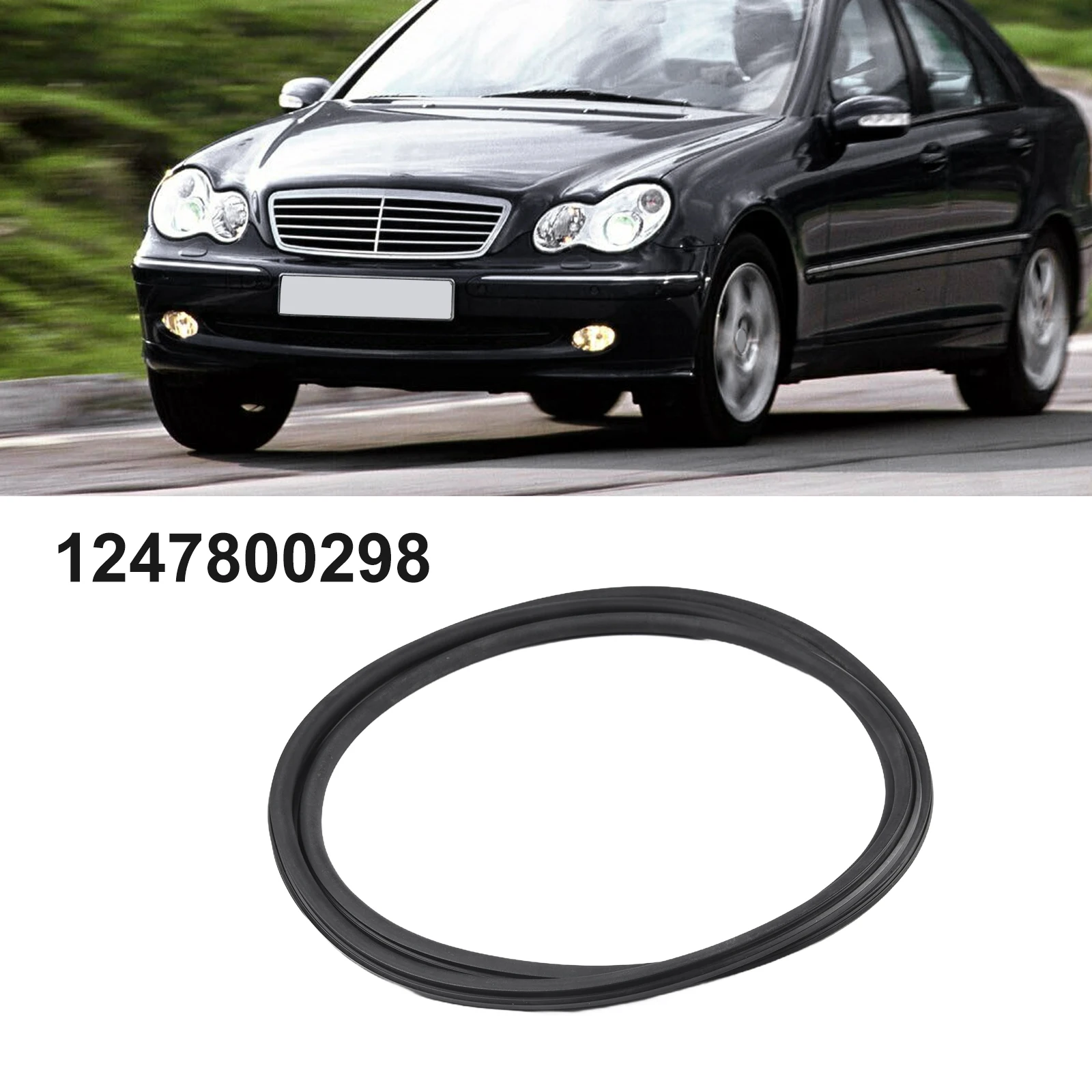 

Sunroof Sliding Seal A1247800298 Rubber For Mercedes-Benz C E Class W124 1985-1995 W201 1983-1993 W202 1993-2001 W203 2000-2011