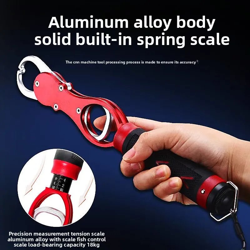 

LIANMAN Multi Functional Fish Lip Clamp with Weighing Control Fish Device Aluminum Alloy Strong Anti Slip Fishing Supplies