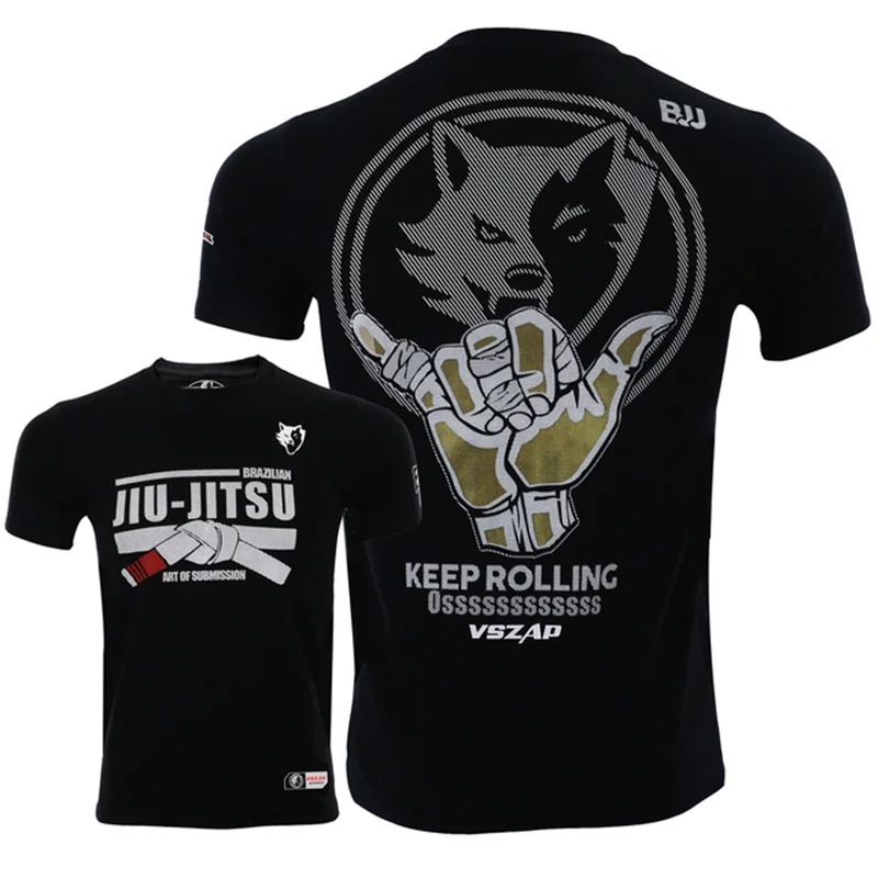Summer Men's T Shirt Muay Thai Run Fitness Sports Short Sleeve Outdoor Boxing Wrestling Tracksuits Breathable Men's clothing top