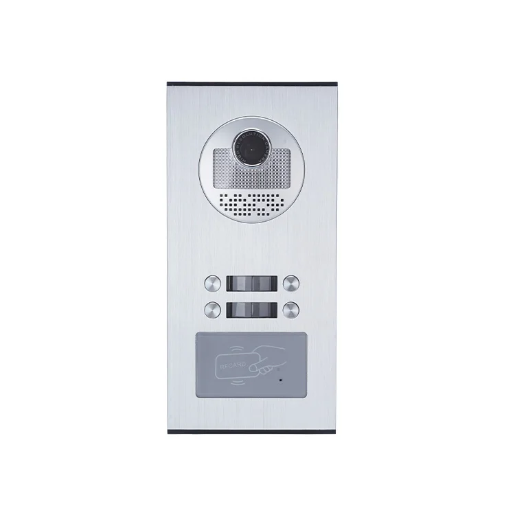 High Quality 4-Unit Video Intercom System With 7 Inch Wired Connectivity Door Phones For Apartments Entryway Security