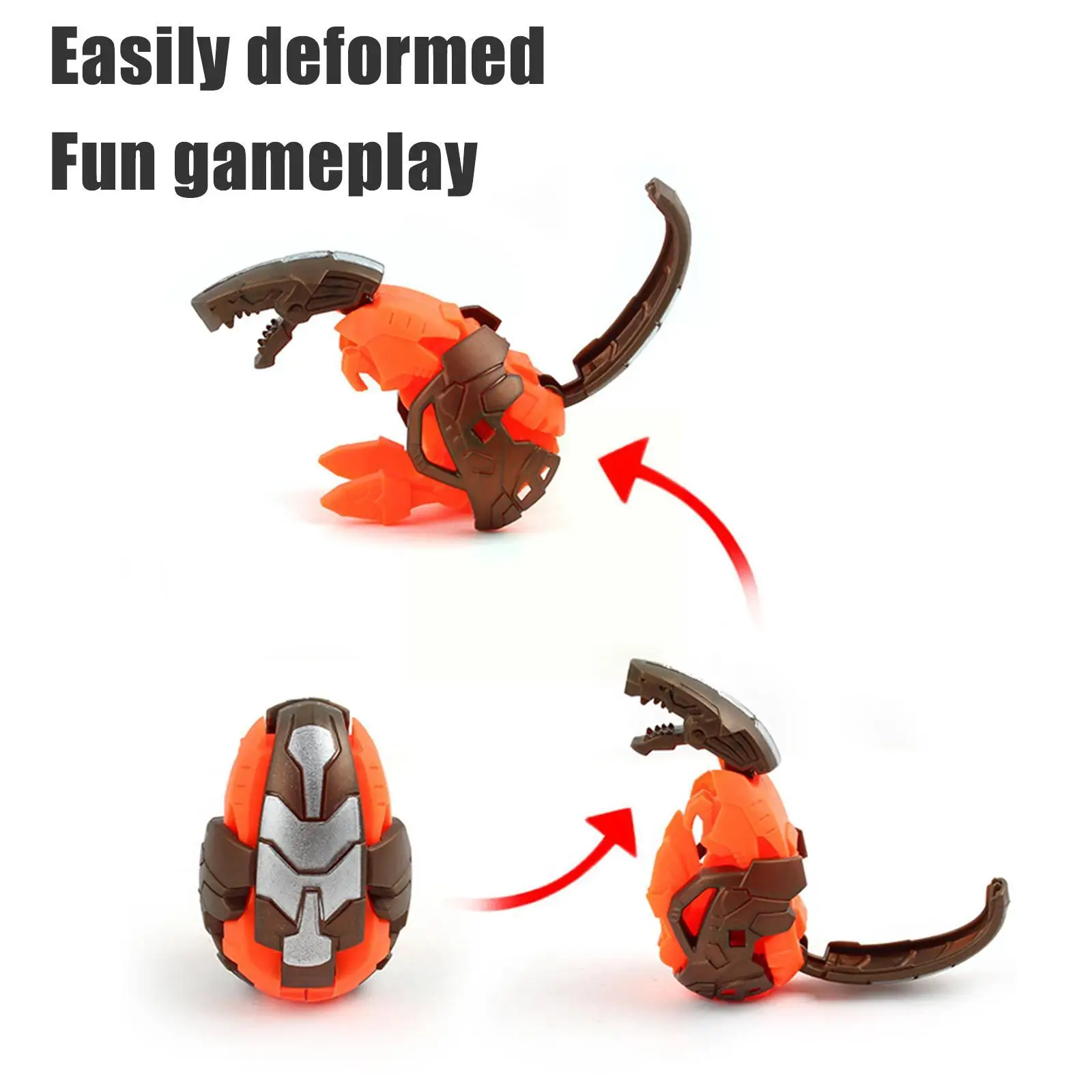 10PCS Monster Dinosaur Robot Toys For Children Deformation Dinosaur Robot Eggs AutomaticTransform Twisting Boys Girls Gifts