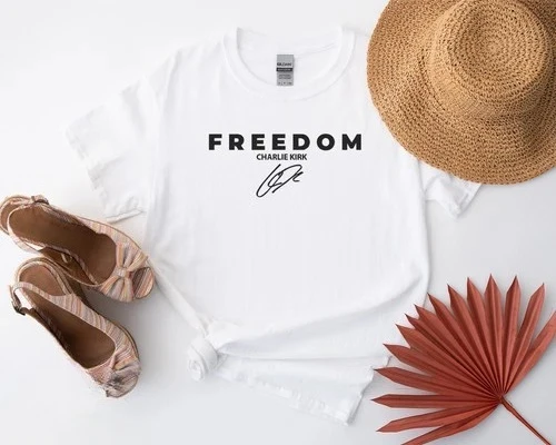 الحرية تشارلي كيرك نيرفور الإسلام التوقيع محيط تي شيرت جودة عالية شخصية الشارع أزياء قصيرة الأكمام قمم