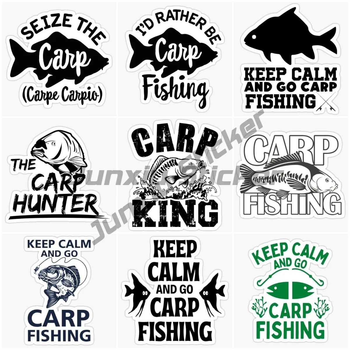 

CARP FISHING Creative Car Stickers Vinyl Self-adhesive Decorative Suitable for Motorcycles, Laptops, Fishing Boxes, Etc Decals