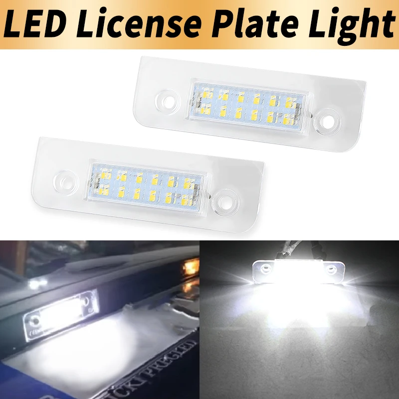 2PCS LED License Plate Lights Canbus ​For Ford Fiesta Fusion 2002-up Mondeo MK2 1996-2000 Number Plate Lamps 12V Car Accessories