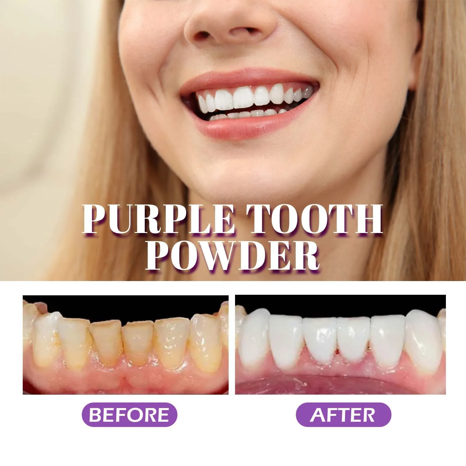 Whitening Tooth Powder Clean Stains Teeth Whitening Bleaching Powder Toothpaste Oral Cleaning Plaque Stains Oral Care