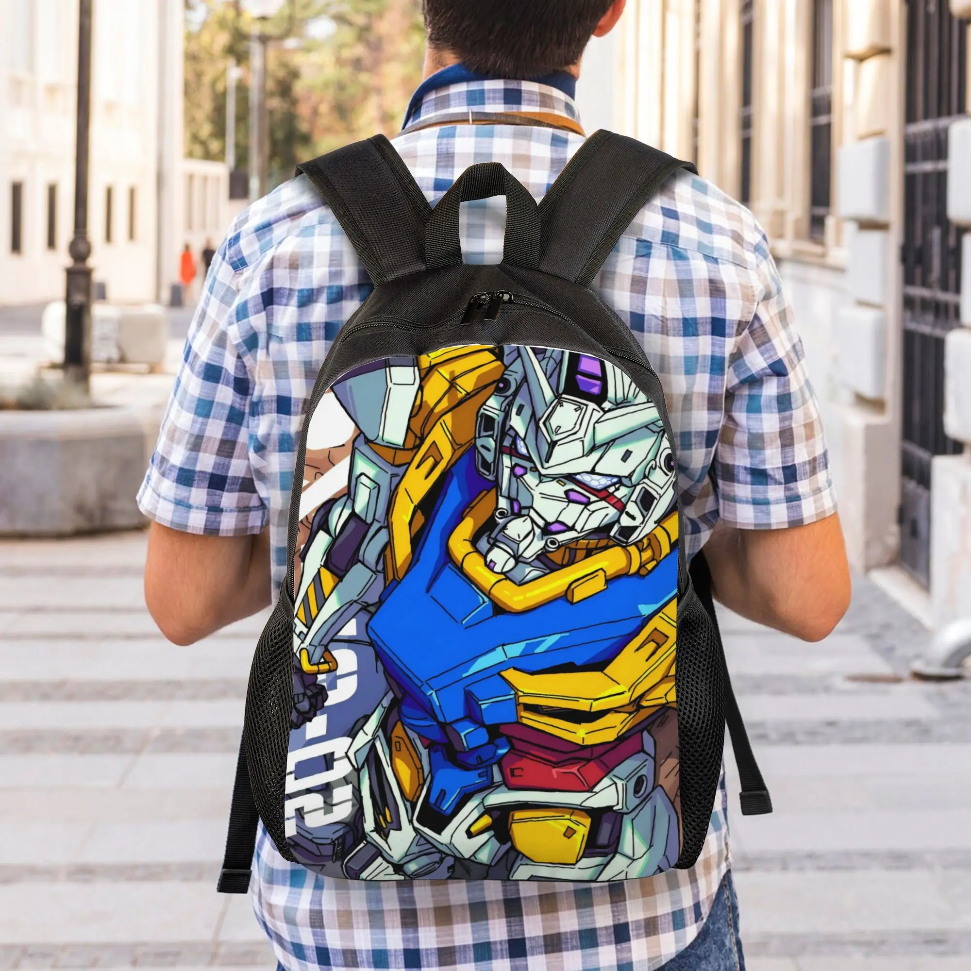

Back to school season Solid Gundam 16 Schoolbag BANDAI High School Students College Bag Backpack