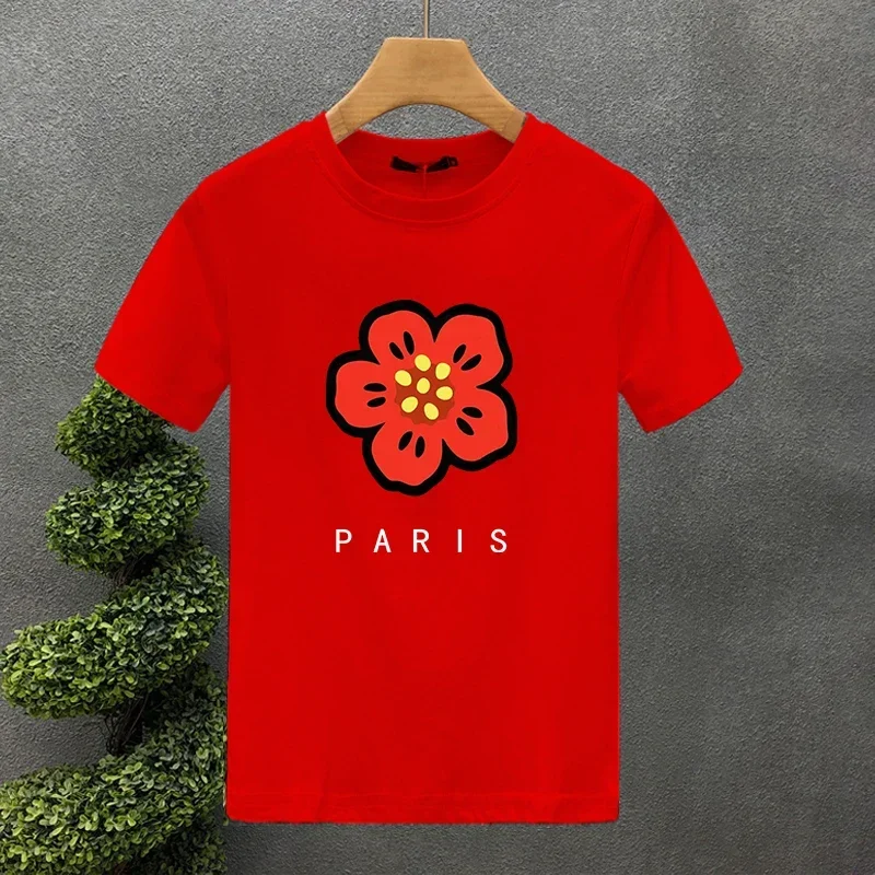 New Paris Printed Cotton Men\'s T-shirt Creative Printed High Quality Luxury Shirt Unisex Brand Top S-7XL Large