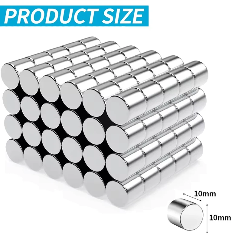 10x10mm Round Powerful Magnetic Strong Disc Fridge Magnets for DIY Building Scientific Craft Education Whiteboard Home Storage