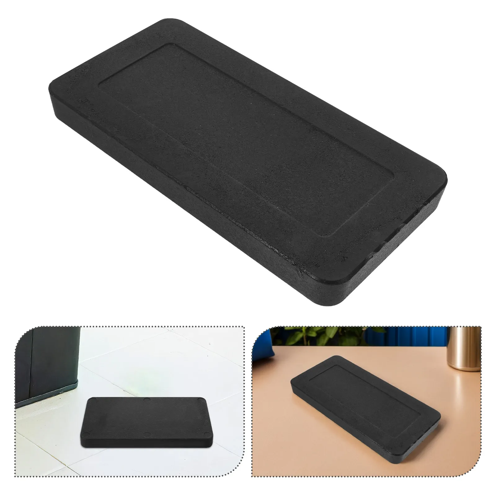Trash Bin Bottom Weight Block 8x4x0.3 Inch Wind Resistant Heavy Duty Stabilizer for Outdoor Trash Cans Anti-Tipping Garbage Can