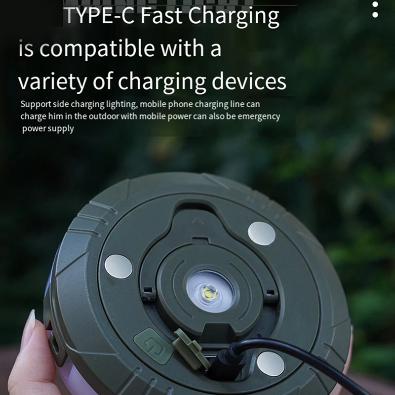 Гирлянды для кемпинга, светодиодные ленты для кемпинга на открытом воздухе, дизайн 2 в 1, 2000 мАч, перезаряжаемые, 10 м, уличный водонепроницаемый фонарь для палатки