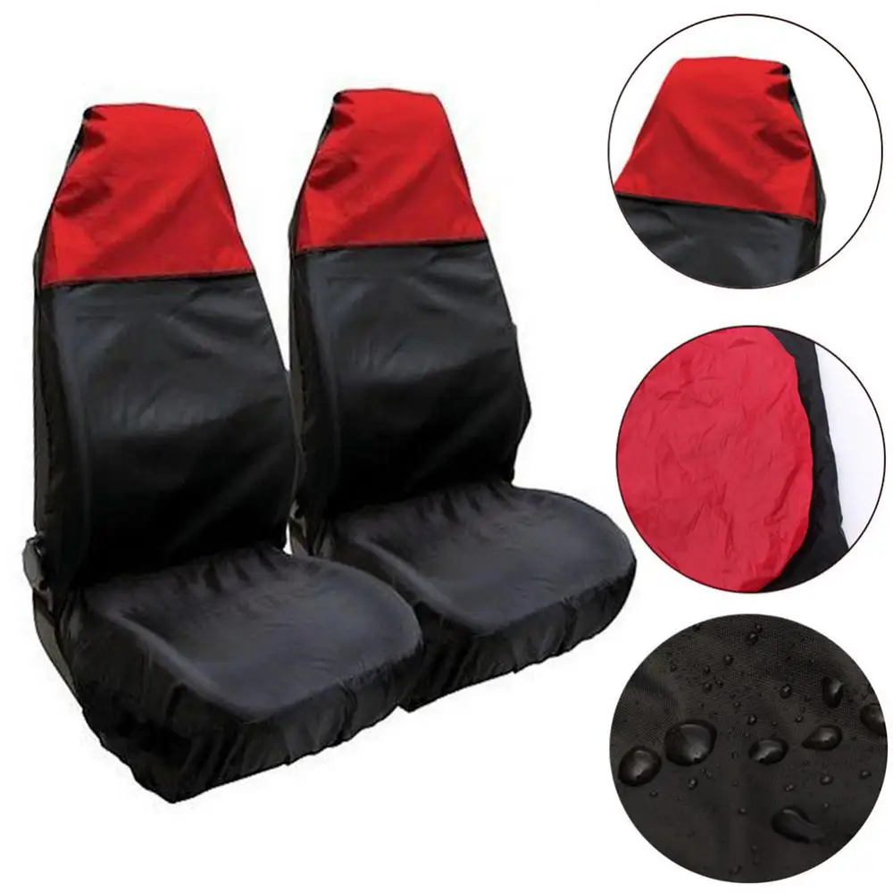 Seat Cover Waterproof 2Pcs Universal Car Auto Van Heavy Duty Protector Case