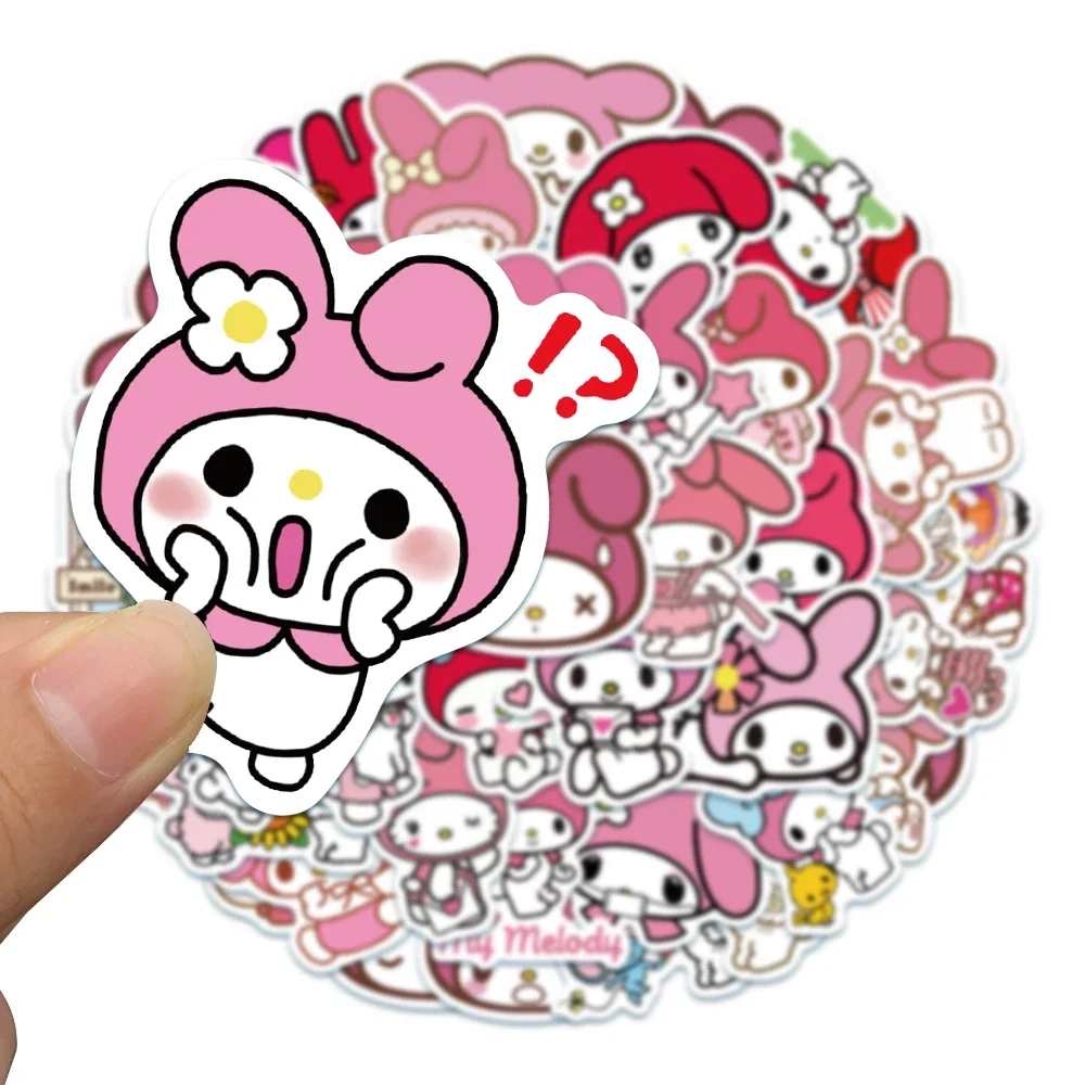 Kawaii بلدي ميلودي ملصقات لطيف أنيمي الكتابة على الجدران الشارات ل لوح التزلج دراجة الأمتعة سيارة الغيتار ملصق مضاد للمياه لعبة أطفال هدية