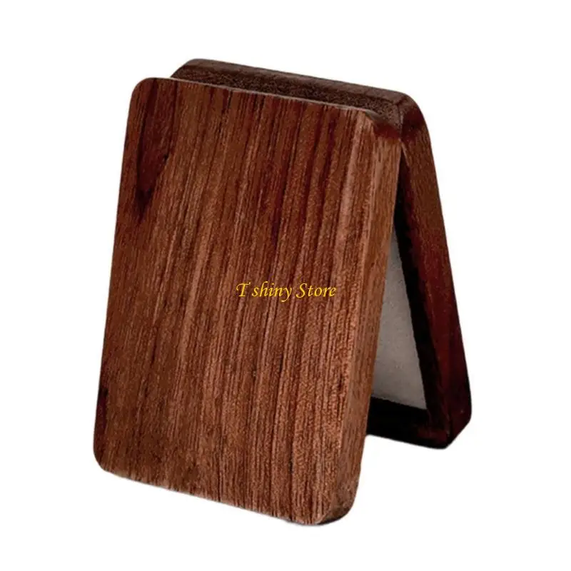 

N58F Wooden Coin Elegant Medals Storage Case Stylish Badge Presentation Box