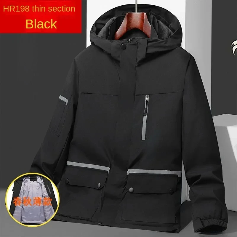 Jacket Spring and Autumn Thin Sleeve Bag Season Outdoor Jacket Couple Thickened Jacket Windproof Customized Logo Embroidery