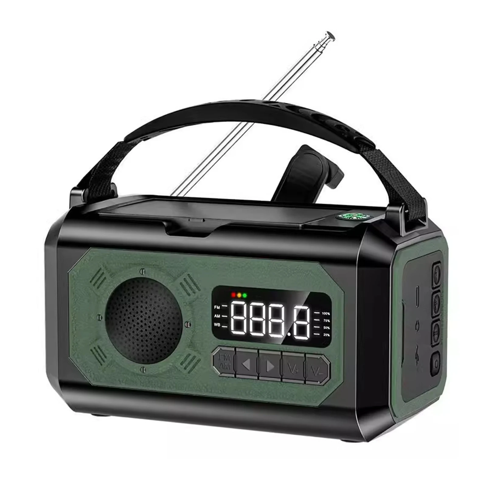 emergency-crank-radio-portable-am-fm-wb-weather-radio-with-sos-alert-hand-crank-solar-power-12000mah-battery-usb-led