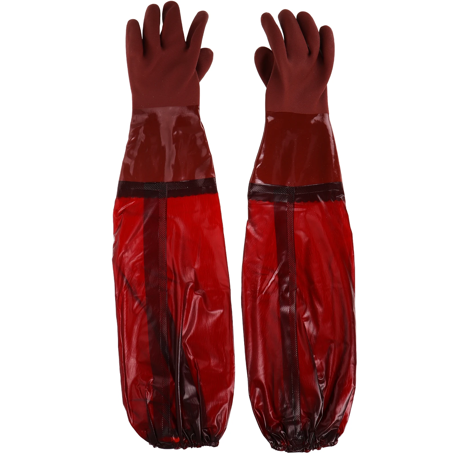 

Long Waterproof Puncture Resistant Gloves Heavy Duty Rubber Arm Protection For Dishwashing Cleaning Gardening Saltwater