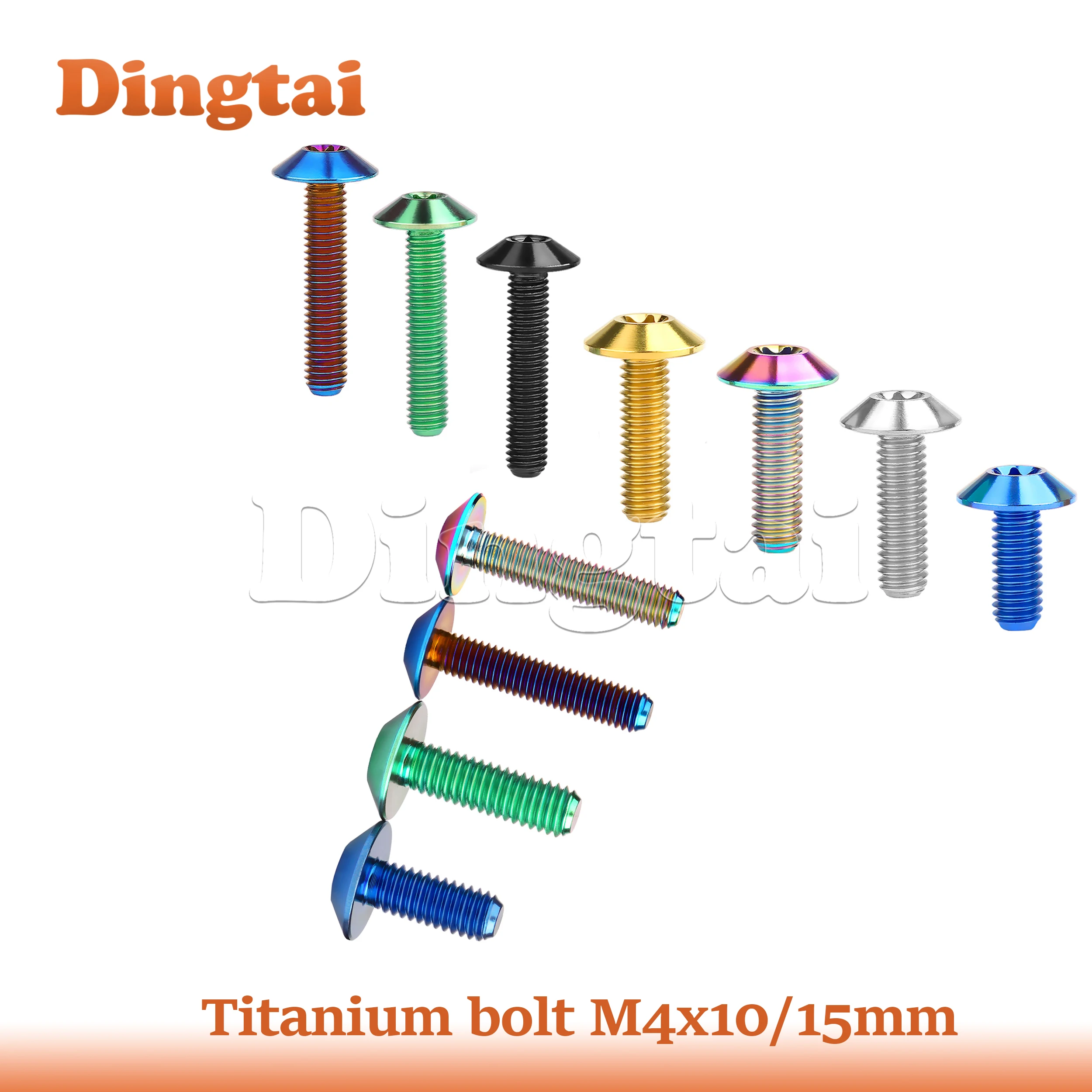 

Dingtai Titanium Bolt M4x10/15mm Torx Head Bolt for Motorcycle Bicycle Fastener Accessory