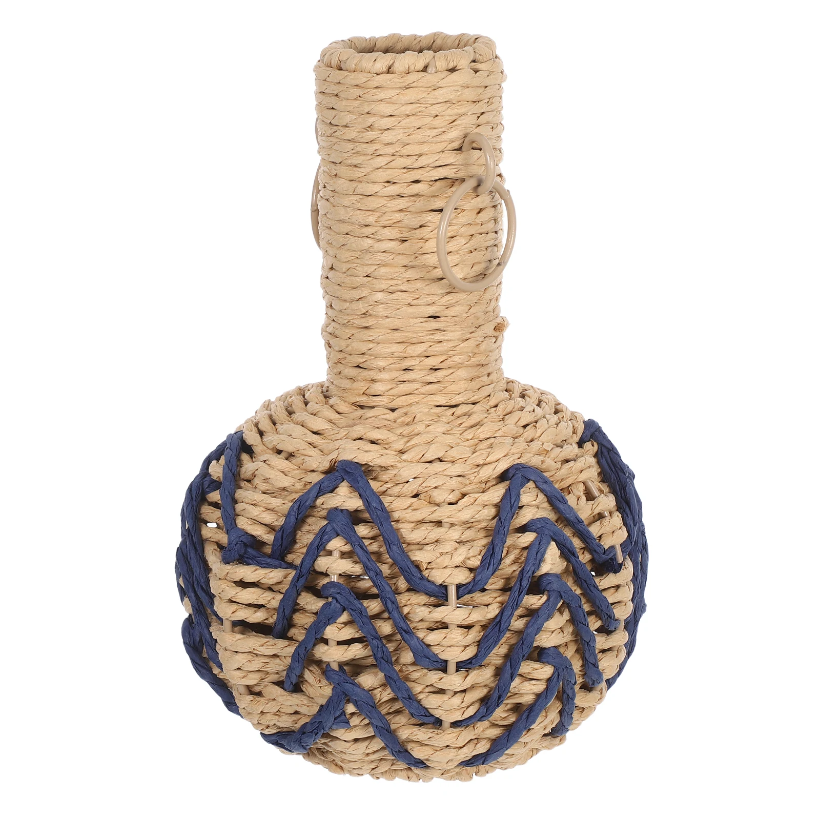 

Handwoven Paper Rope Vase Rustic Flower Holder for Dried Artificial Flowers Dining Hotel Decor Rustic Woven Dried Vase