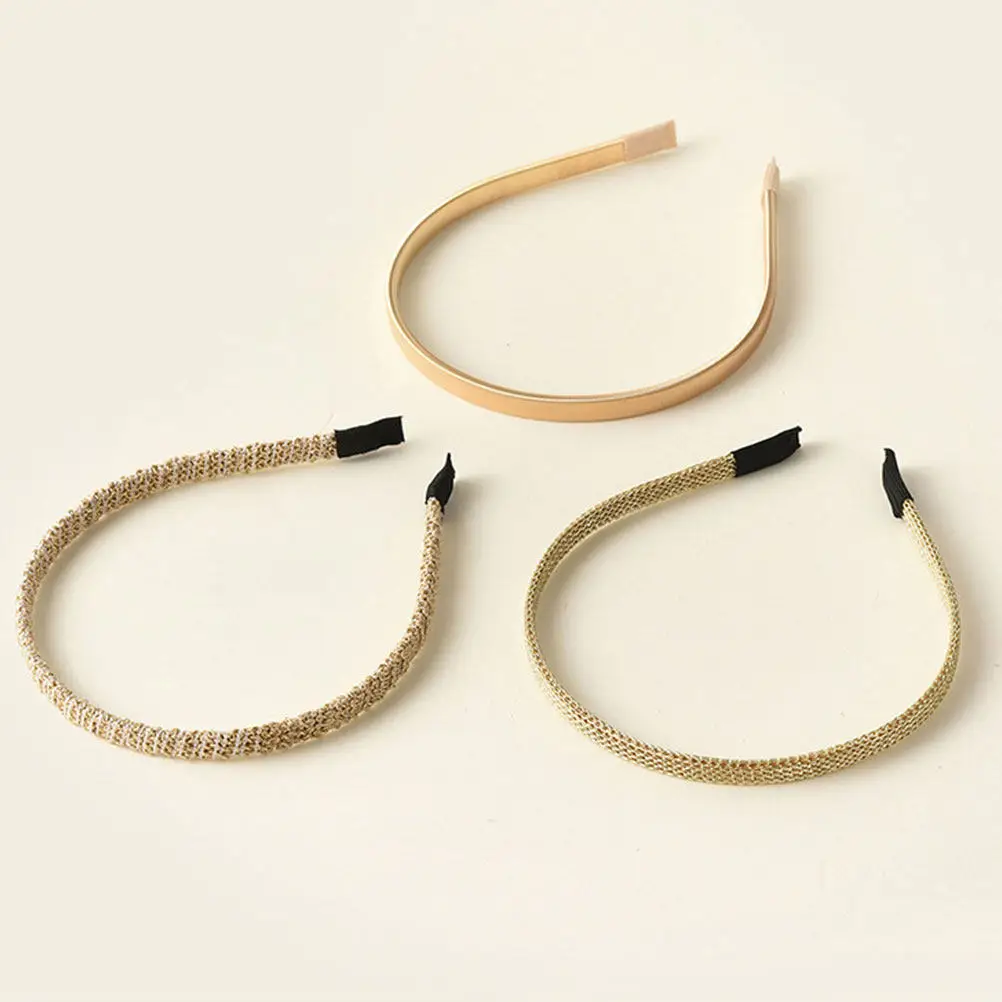 

3Pcs Spring Metal Hair Clasp Thin Wire Headbands Stylish Hair Accessory for Party Thin Headbands for Women