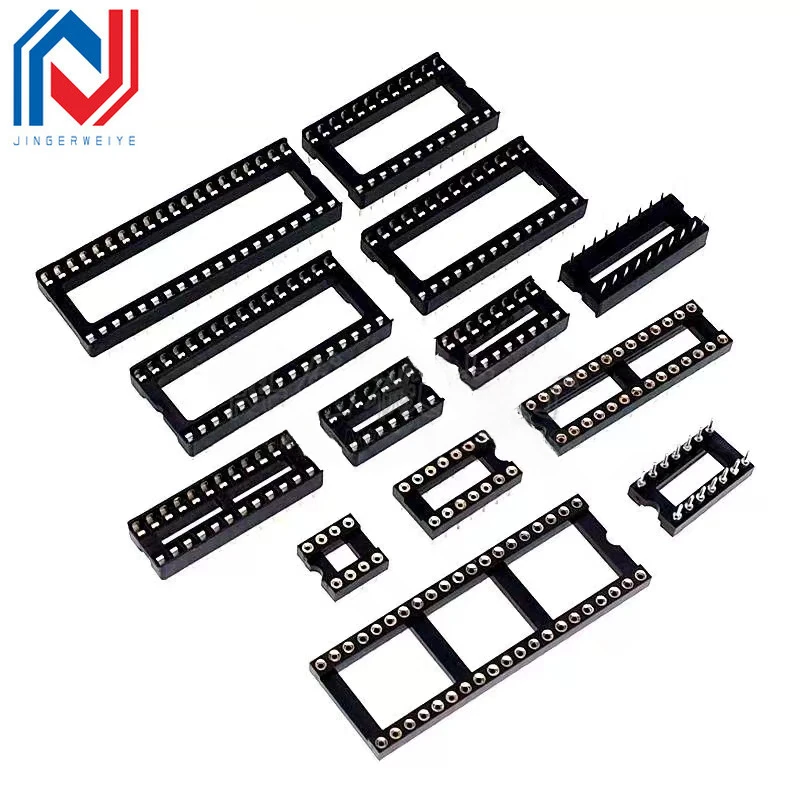 IC Sockets DIP8 DIP14 DIP16 DIP18 DIP20 DIP28 DIP40 Pins Round Hole  2.54 PCB Connector DIP Socket 6 8 14 16 18 20 28 32 40 pin