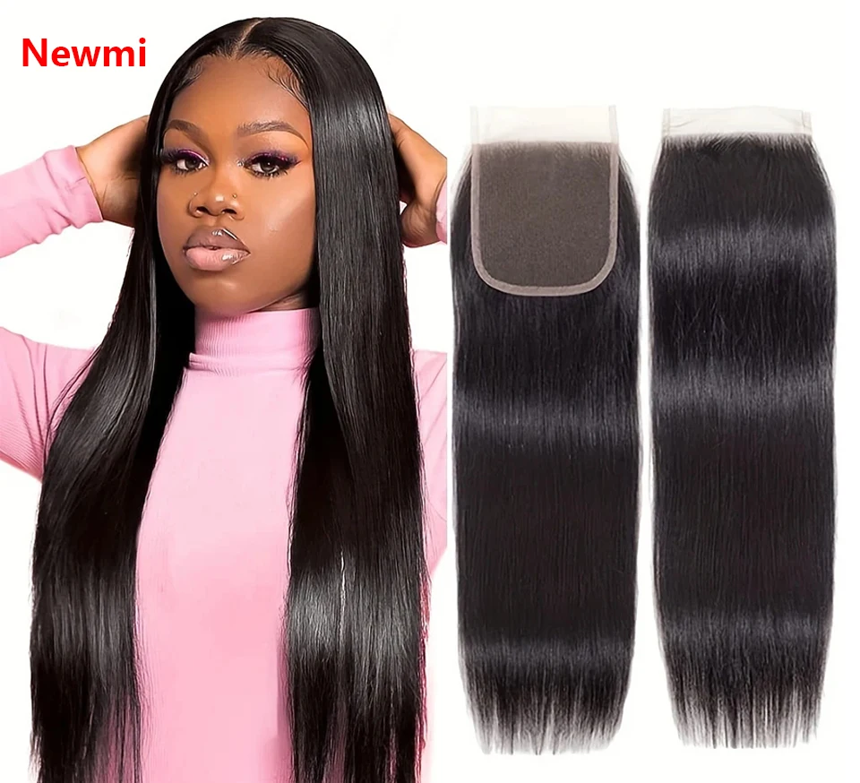 4x4 Lace Closure Transparent Swiss Lace Closure Frontal Pure-Hand Tied 100% Human Hair Lace Frontal Free Part