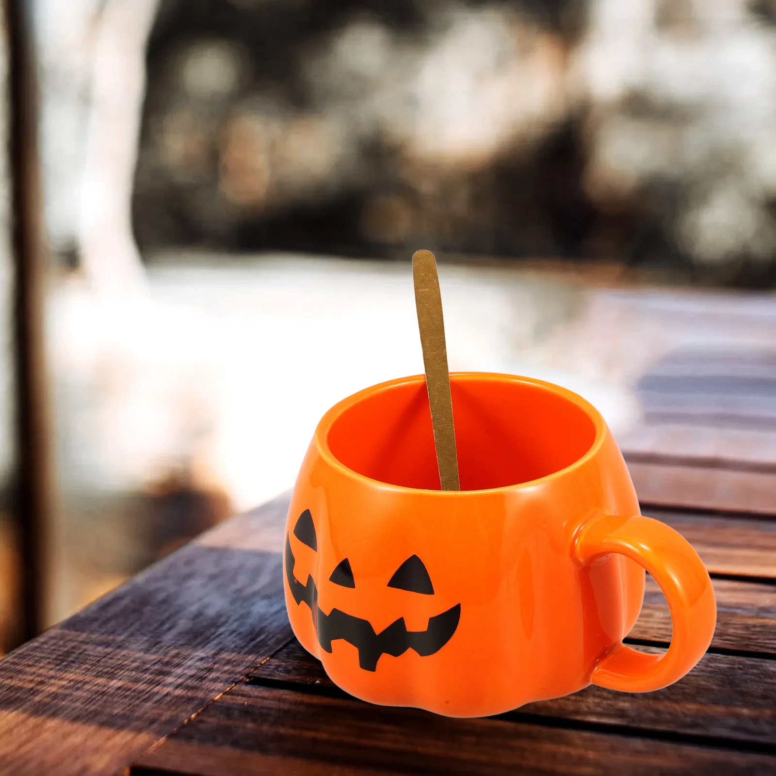 

1Set Pumpkin Shape Cup Halloween Themed Ceramic Mug for Coffee Tea Milk Home Decoration Exquisite Handle Water Cup