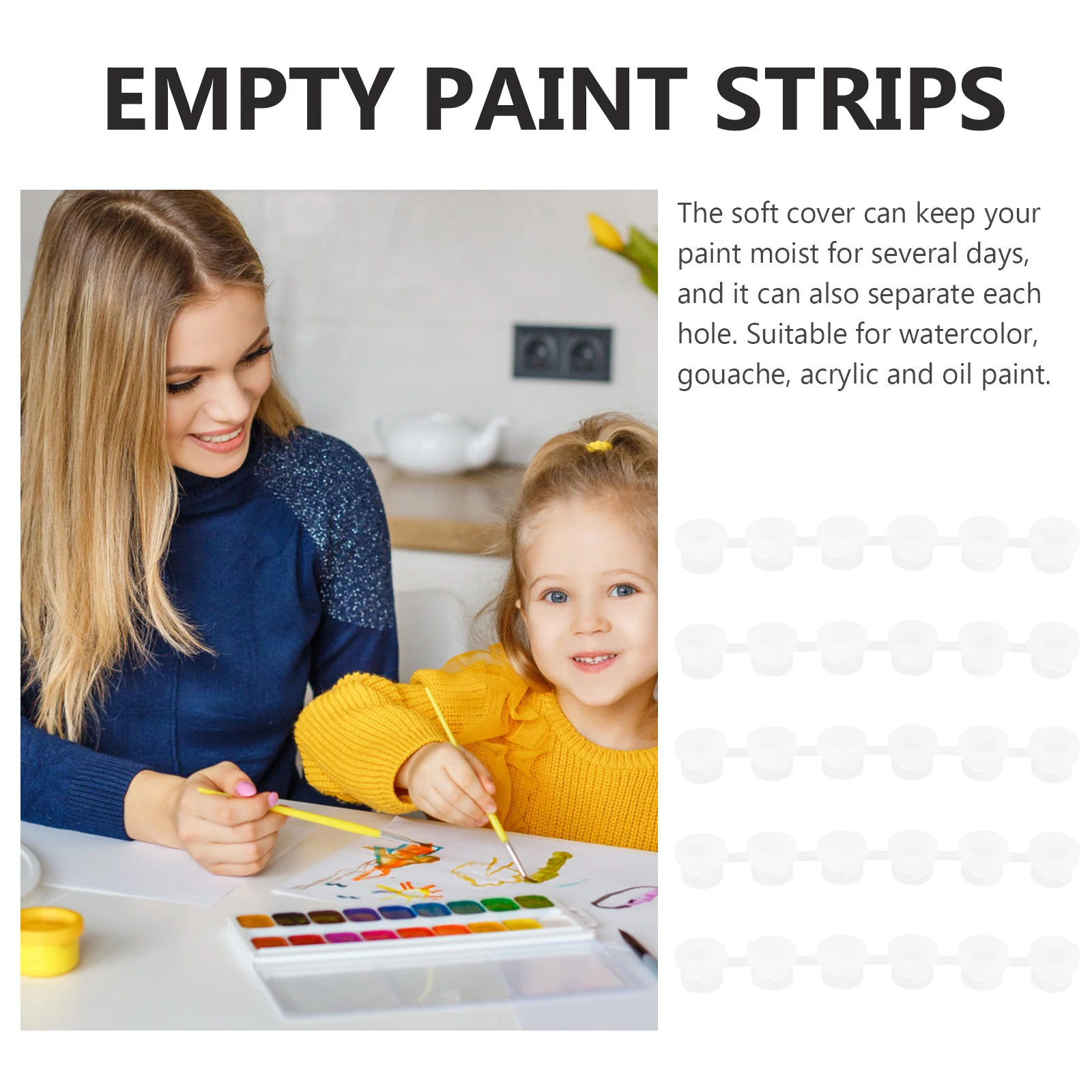 

30Pcs Pigment Box Clear Mini Paint Pot Plastic Storage Containers Leak Proof Lid for Painting Supplies School