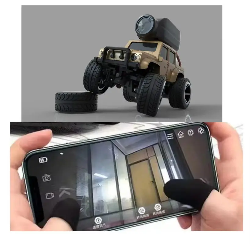 Cross-Border New Product 1:64  Alloy Remote Control Off-Road Vehicle Camera Image Transmission Rc  Remote Control Car In Stock
