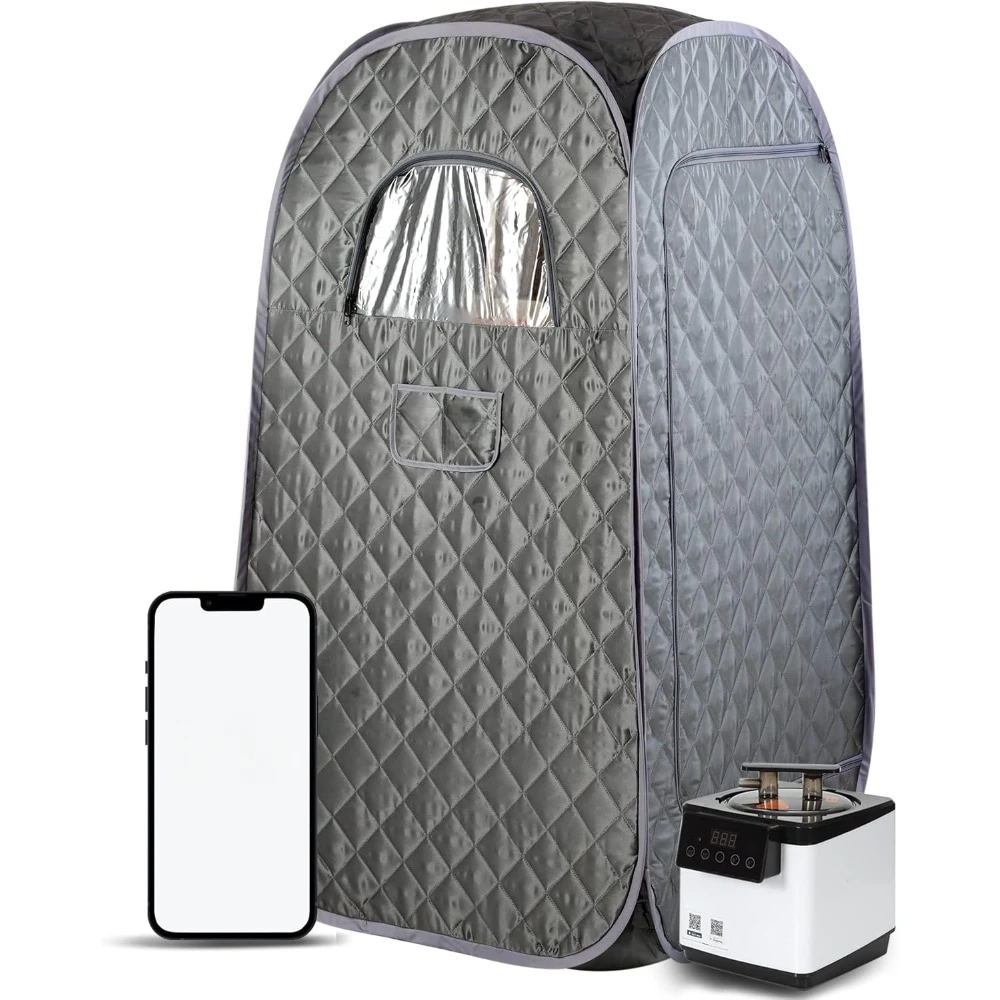 

Portable Steam Sauna with Bluetooth Control, Steamer, Body Tent, Foldable Chair | Personal Home Spa