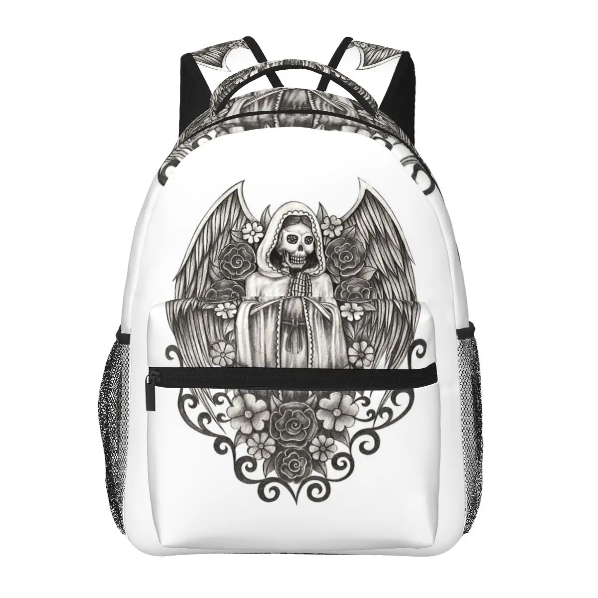 Santa Muerte Spanish Backpacks Boys Girls Bookbag Students School Bags Cartoon Travel Rucksack Shoulder Bag Large Capacity