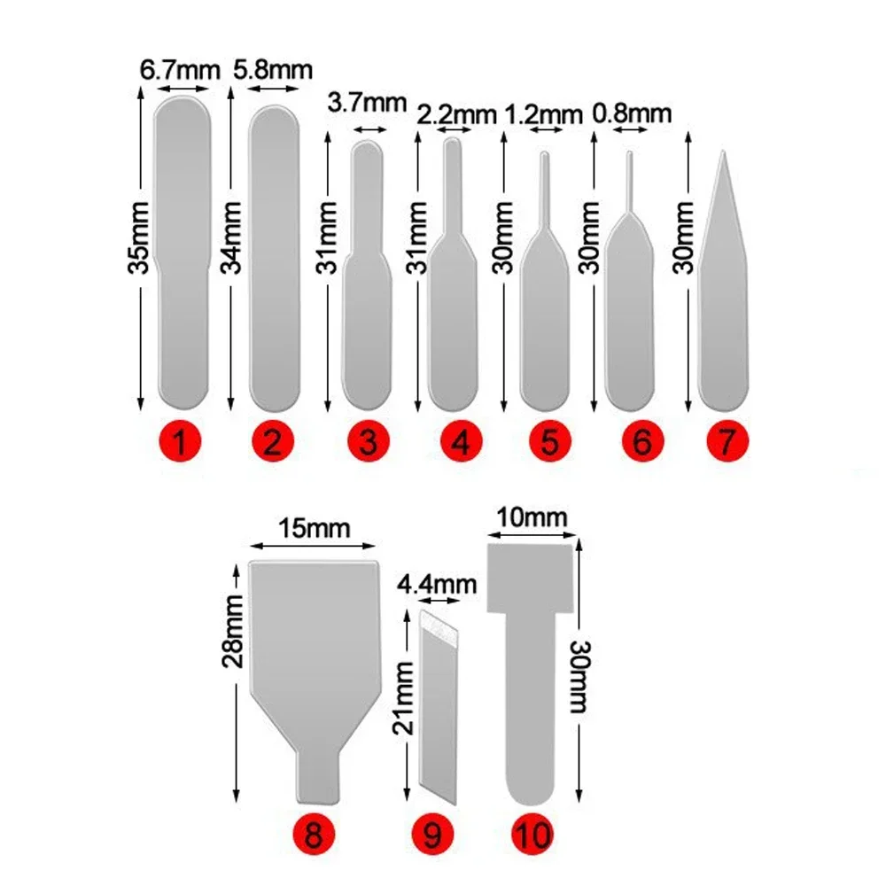 Ultra Thin Maintenance Knife for Mobile Phone Motherboard Removing The CPU Pry Knife Assembly and Disassembly of Chip Pry Bars