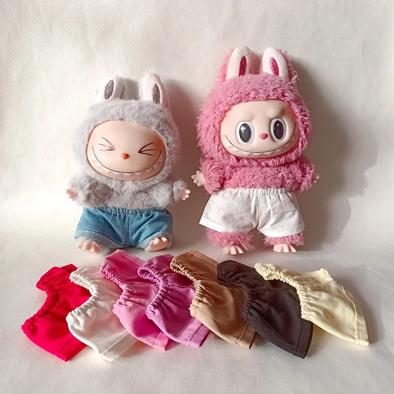 

15/17cm Labubu II Idol Doll Clothing - Summer Casual Shorts Collection, Sitting Pose Party Accessories, DIY Handmade Themed