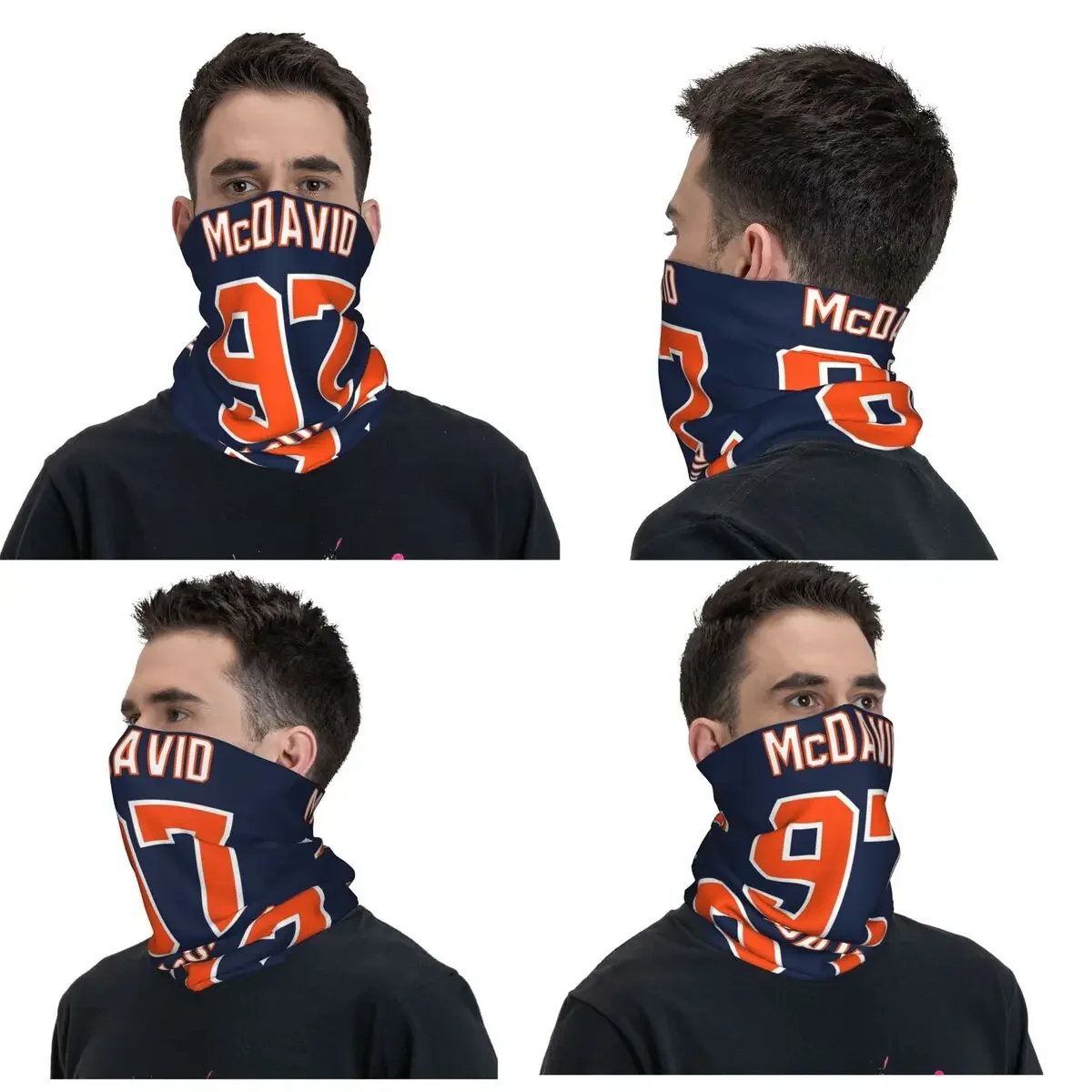 Connor McDavid 97 For Edmonton Oilers Fans Bandana Neck Cover Printed Magic Scarf Warm FaceMask Cycling Unisex Adult All Season