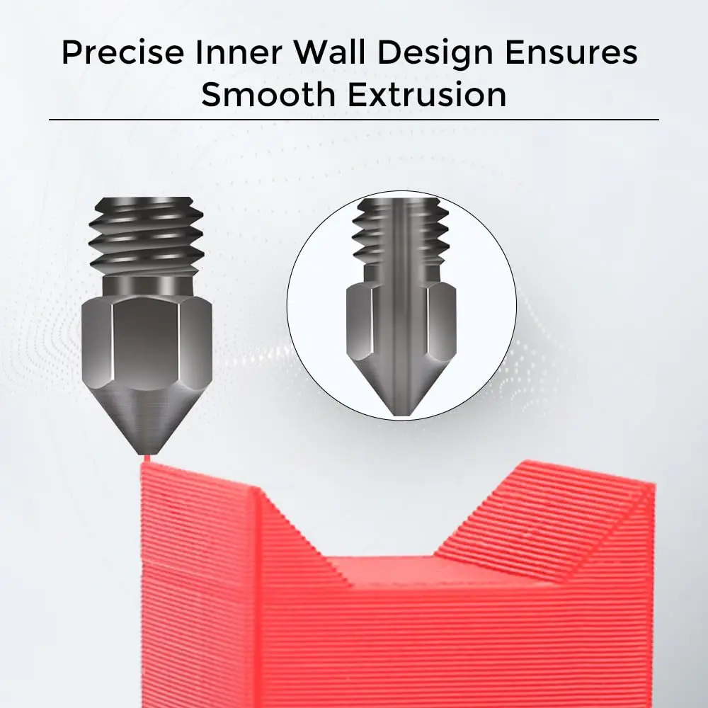 Creality Official MK8 Hard Steel Nozzles 0.2mm/0.4mm/0.6mm/0.8mm/1.0mm For Ender 3/Ender 3 Pro/Ender 3 S1/CR 10 view 5
