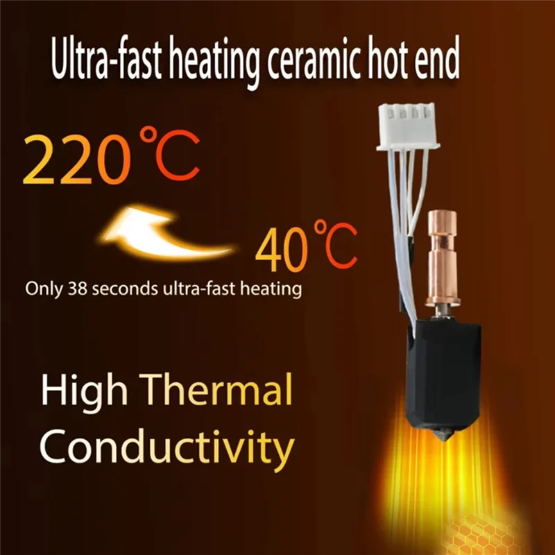 EF-Voor Anycubic Kobra S1 Hotend Snelle Verwarming Nozzle Voor Kobra S1 Combo Hotend 24V 48W voor Kobra S1 Hotend Hardheid