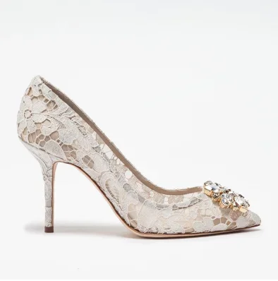 Strass bling bling Frauen Pumps spitzen Zehen Stiletto Ferse Spitze Mesh Stoff sexy 6cm/9,5 cm High Heel Kristall glänzende Hochzeits schuhe