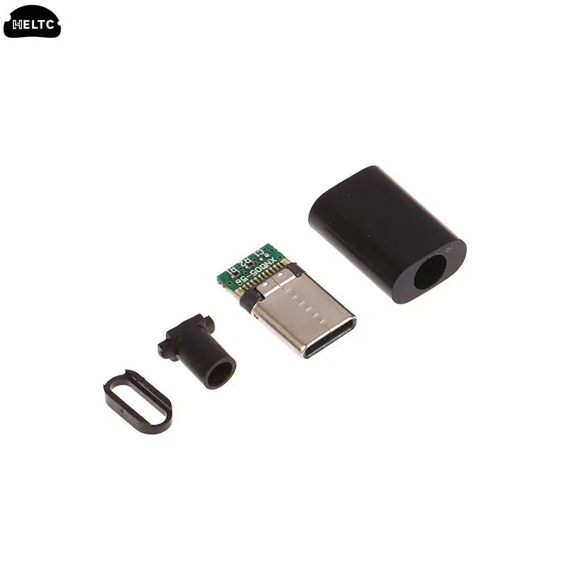 5sets Mini USB Micro USB Type C Male Head With Sheath Micro Usb Jack Connector Plastic Shell Jack Tail Sockect Plug Terminal