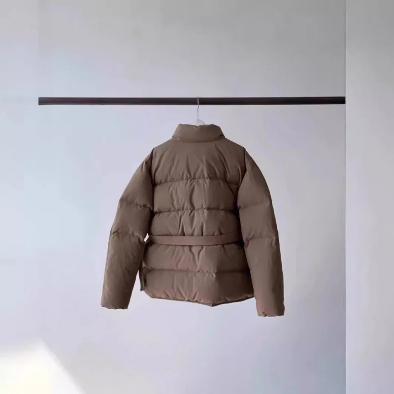 ERUME Dongda Gate 2023 معطف شتوي Thiened Goose down Jaet طويل Sve بحزام فضفاض ملابس خارجية للسيدات