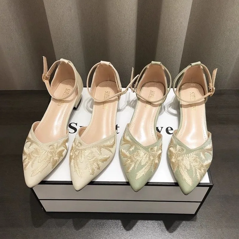 

high heels shoe for women comfortable woman dress shoes Bridal shoes wedding designer party shoes woman 2024 trend Chinese style