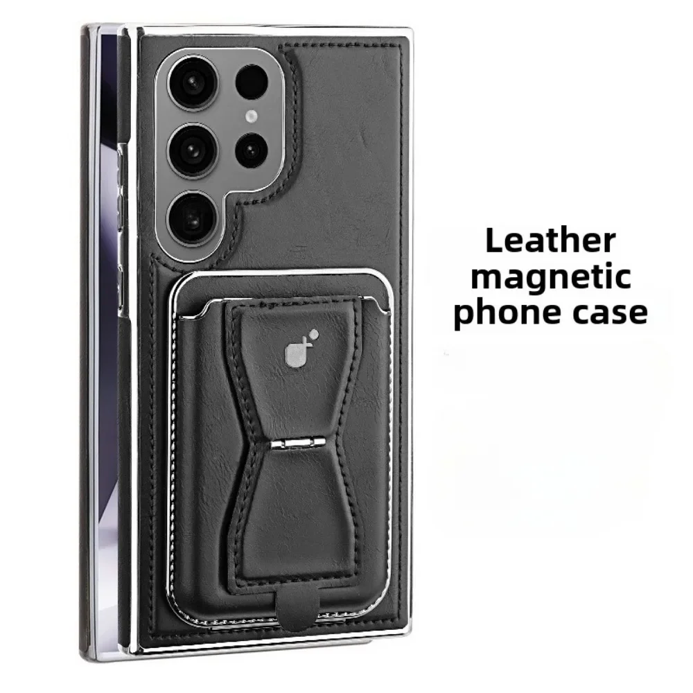 

Phone Case for Samsung Galaxy S25 S24 S23 Ultra S25 Plus Electroplate Leather Drop-proof Wallet with Card Holder Magnetic Cover
