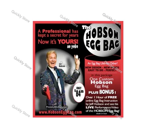 Jeff Hobson - Hobson Egg Bag Video Magic tricks (Instant Download) Quickly send