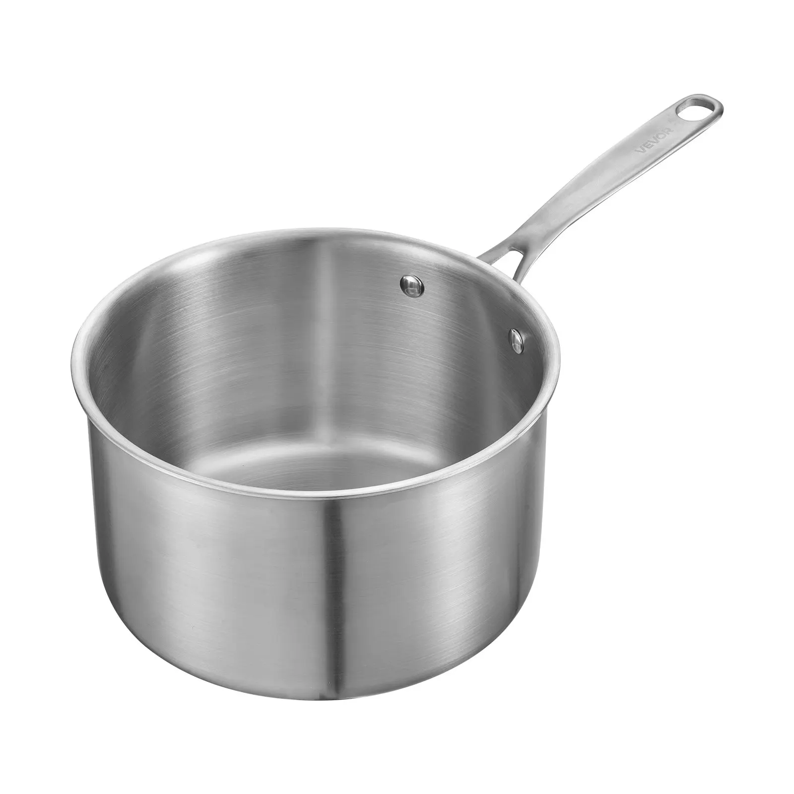 

4 QT Saucepan, Stainless Steel Saucepan With Glass Lid, Multipurpose Nonstick Stainless Steel Small Cooking Sauce Pot With