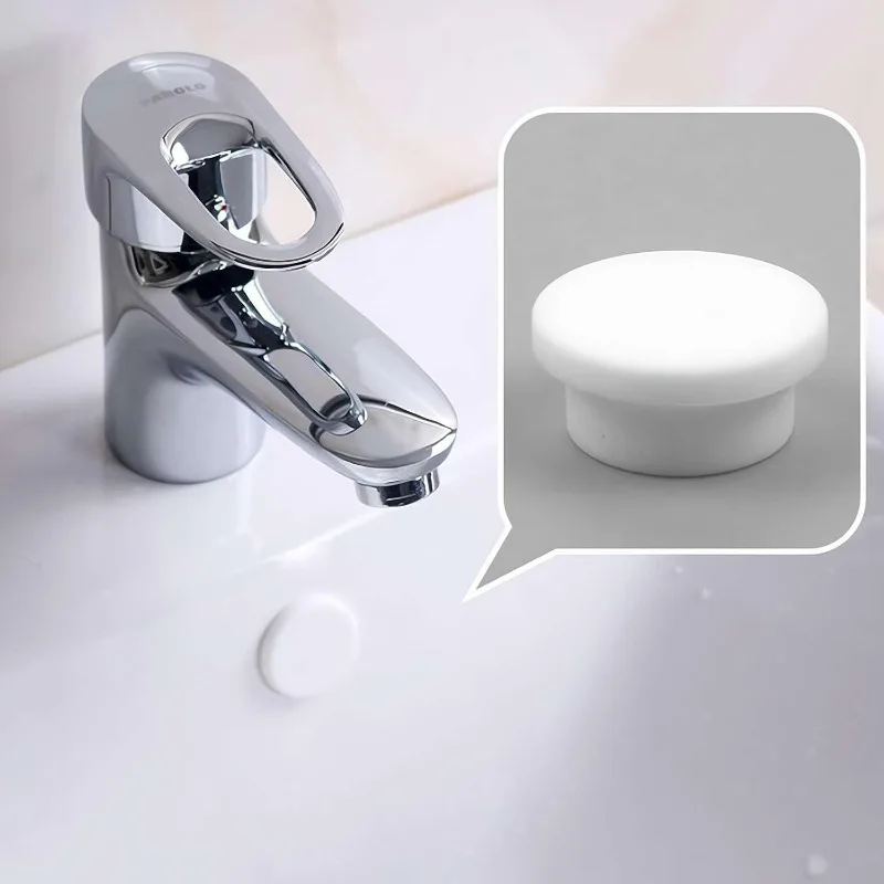 5pcs Universal  White Silicone Odor and Insect Proof Sink Cap for Washbasin Machines and Drain Tanks in Kitchens, Bathrooms