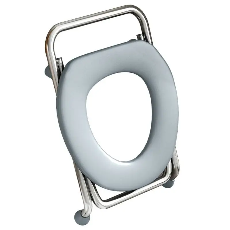 Folding Toilet for Elderly and Pregnant Women Anti-slip Portable Squat Stool with Pit Design China Class II Medical Device