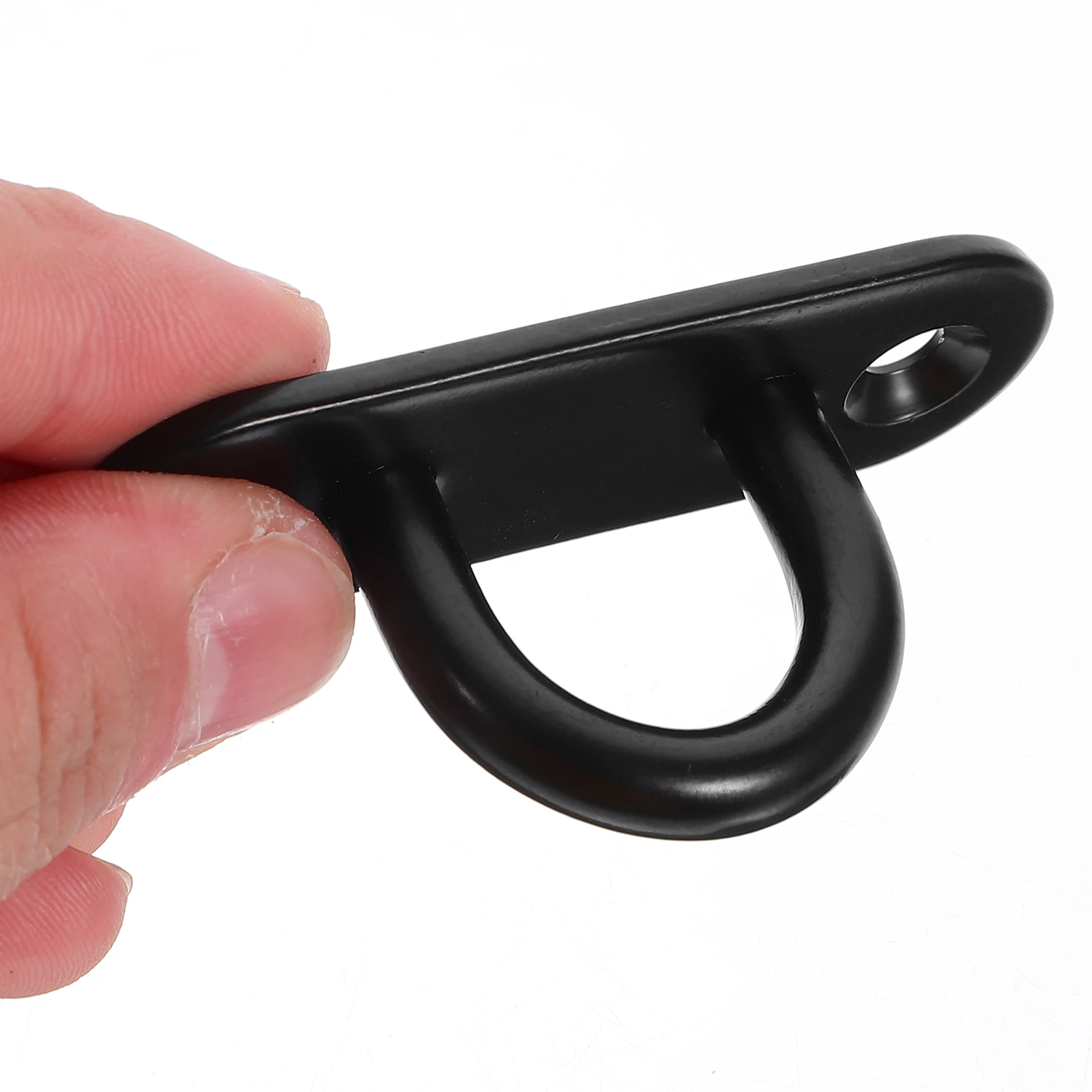 

4 Pcs Steel Pad Eye Plate Hooks Elliptical M6 Wall Ceiling Mounting U Hooks Black Pad Eye Plate Hook Color Lightweight