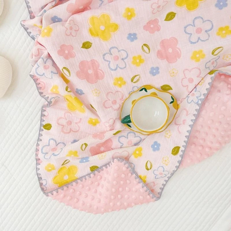 J15U بطانيات أطفال من القطن الشاش للرضع منشفة ناعمة للف القماط مقاس 45x59/59x76in #2