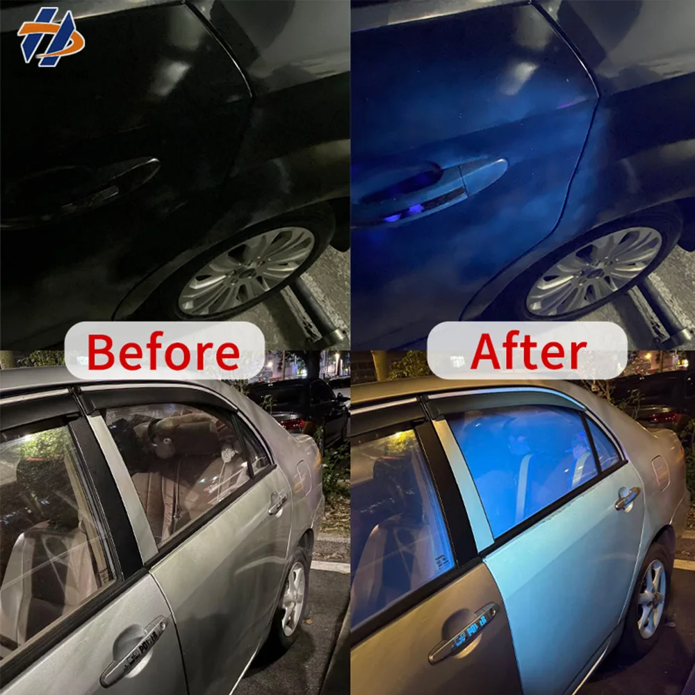 Premium 200W 365nm UV Flashlight Car Paint Defect Inspection Lamp Auto Body Putty Resin Glue Curing Ultraviolet Black Light