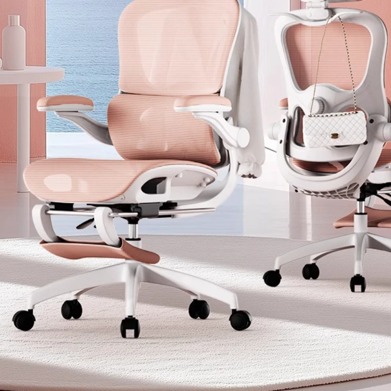 كرسي مكتب تنفيذي قابل للتهوية، كرسي مريح للمؤتمرات، كرسي مكتب بلون سادة، أثاث كرسي موبليس شبكي مرن #5