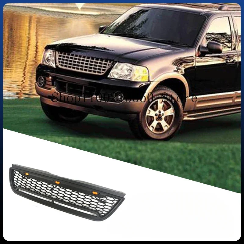 Grill front bumper grille modification accessories decoration Racing grill with LED lights For FORD EXPLORER 2002-2005