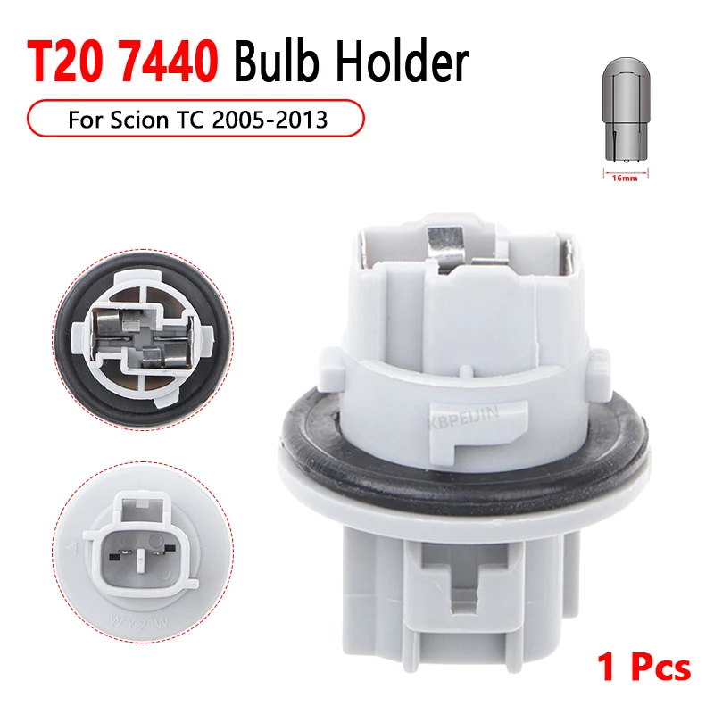 For Scion TC IQ 2012 2013 Turn Signal Light T20 7440 Bulb Holder Car Lamp Socket Accessories 1PC
